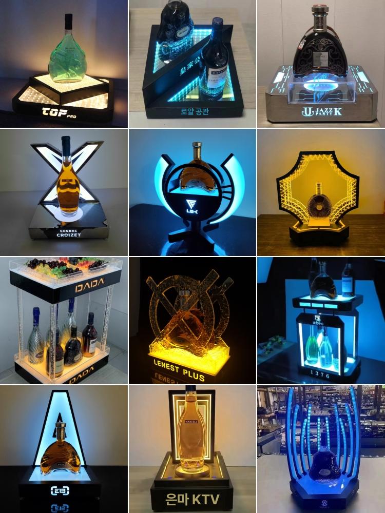 야광 LED 양주 버킷 얼음통 어비스 아이스버킷 하드케이스 위스키 바틀 코스터 디스플레이 고급 무광 블랙 와인 랙 - 상세 이미지 4