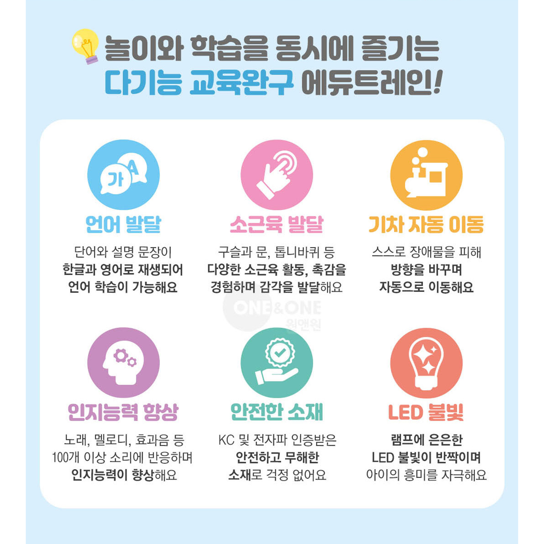 조이앤그로우 에듀트레인 영유아 사운드북 낱말카드 학습 교구 기차놀이 - 상세 이미지 3