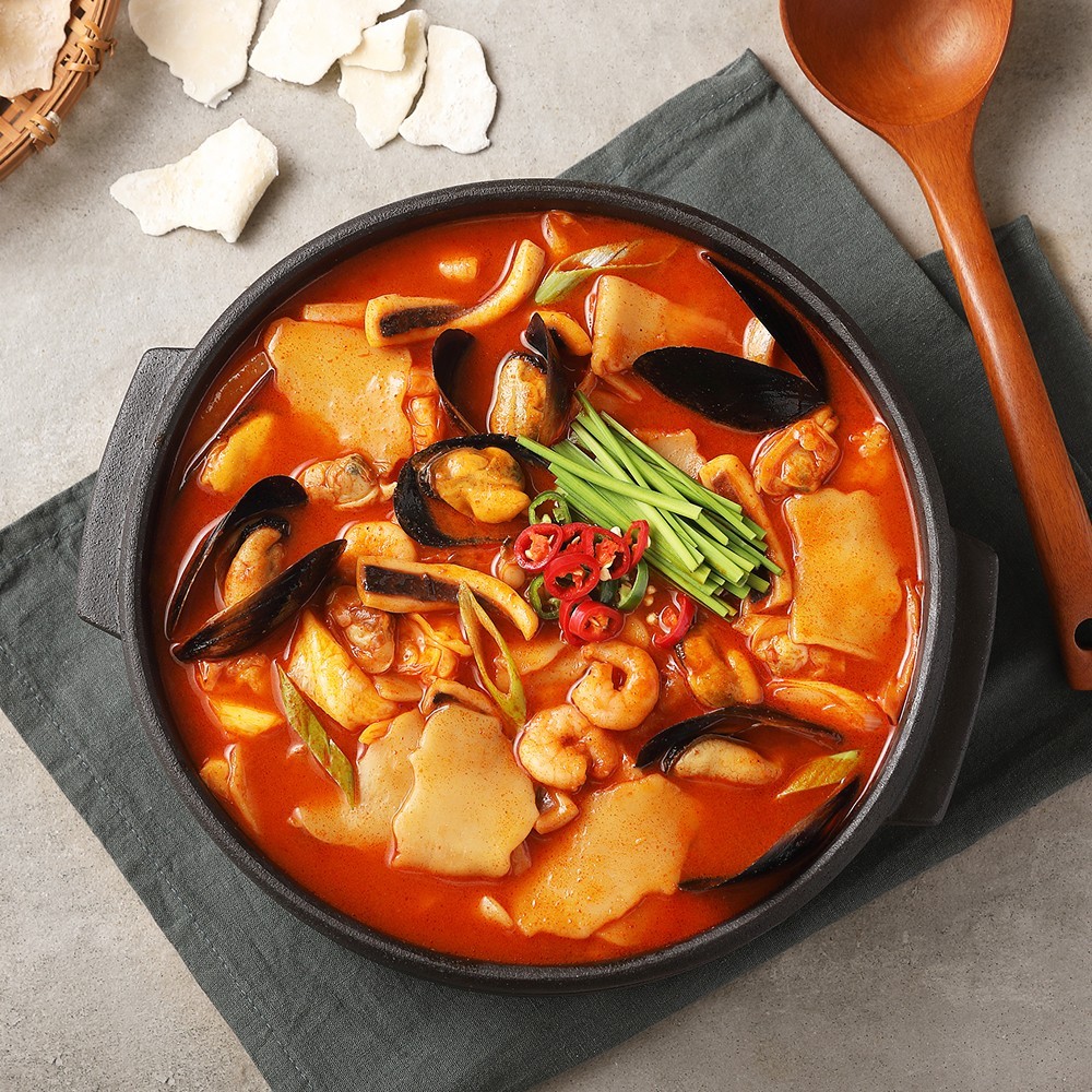 [푸딩팩토리] 푸딩프렙 수제비 짬뽕탕 460g 수제비 해물 스프까지 포함된 원팩 솔루션 - 상세 이미지 2