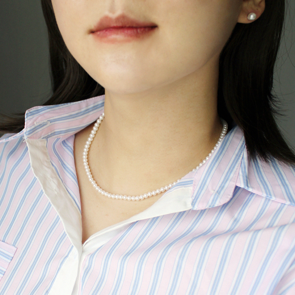 핵진주 목걸이 4mm 12mm 국산 데일리 EF 아코야 - 상세 이미지 5