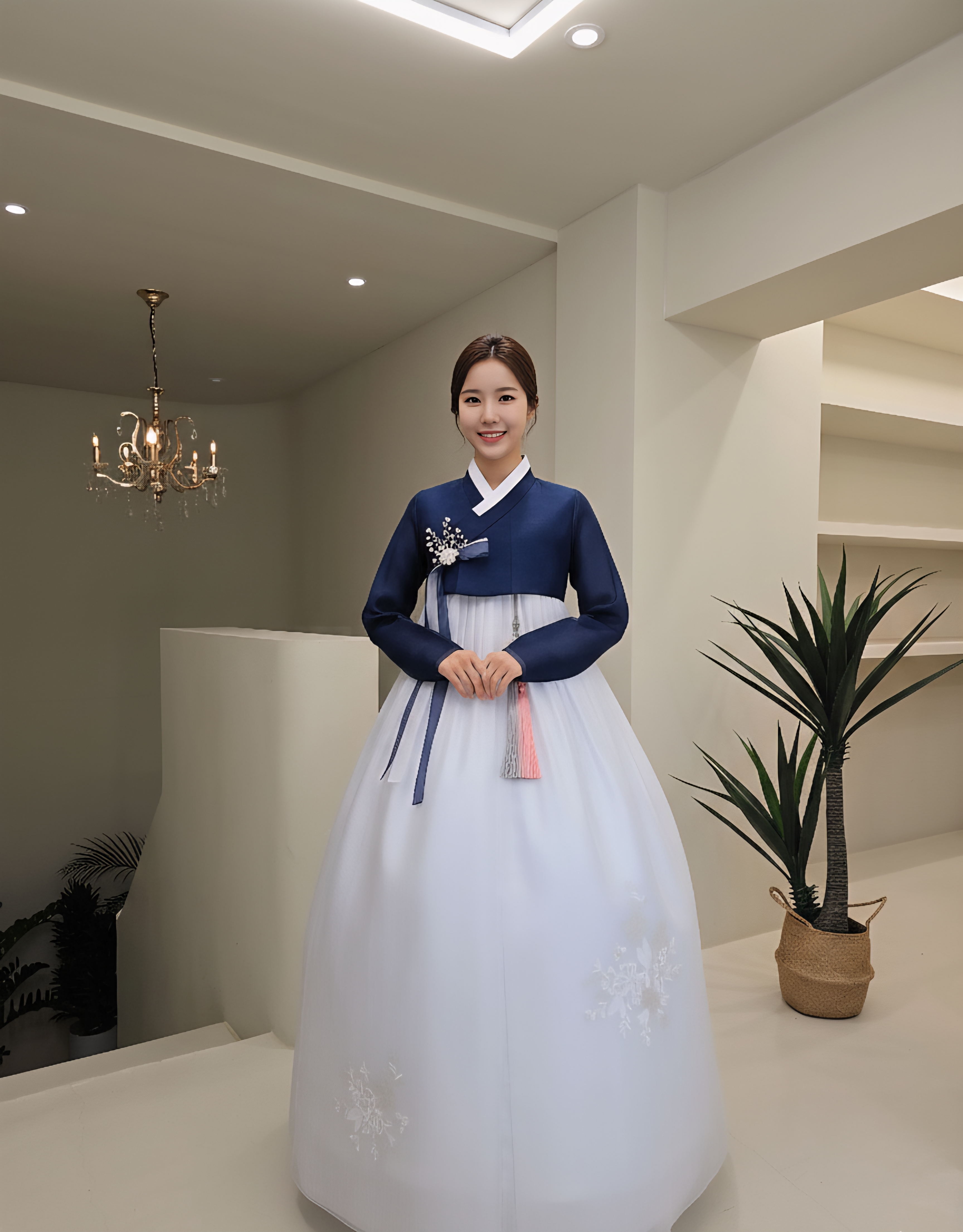 한복대여 은가비한복 청담네이비 결혼식 여자 혼주 하객 웨딩 가족 이미지 8