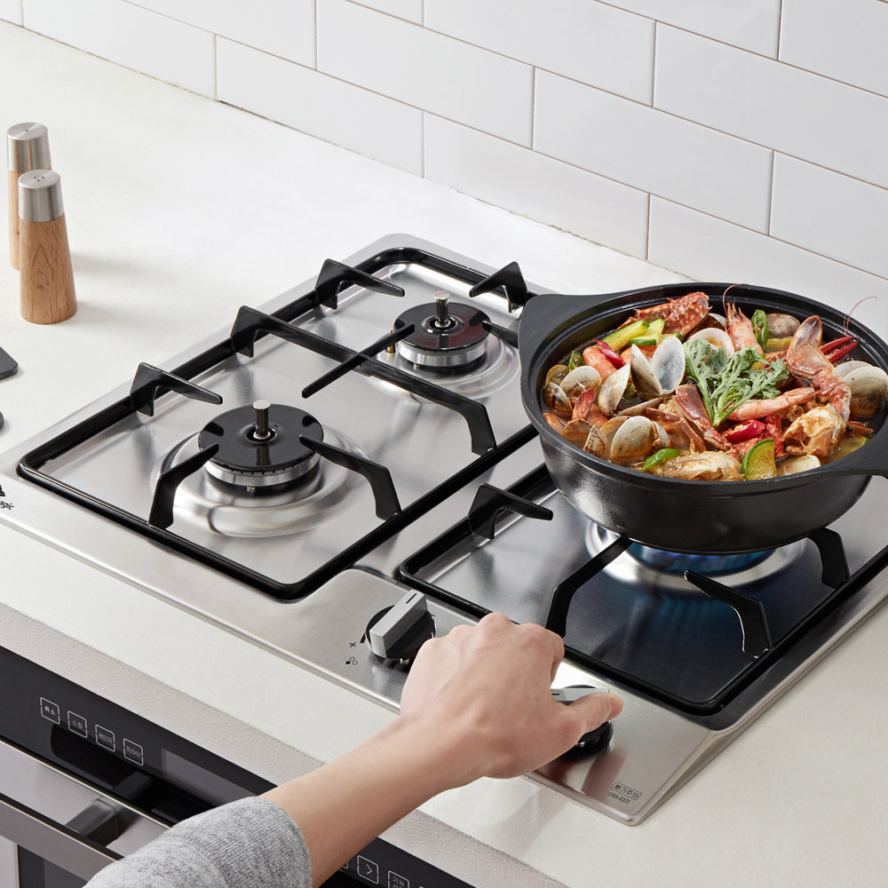 3구 빌트인 매립형 가스 쿡탑 레인지 GRAB321K 전지식 560x440 LPG