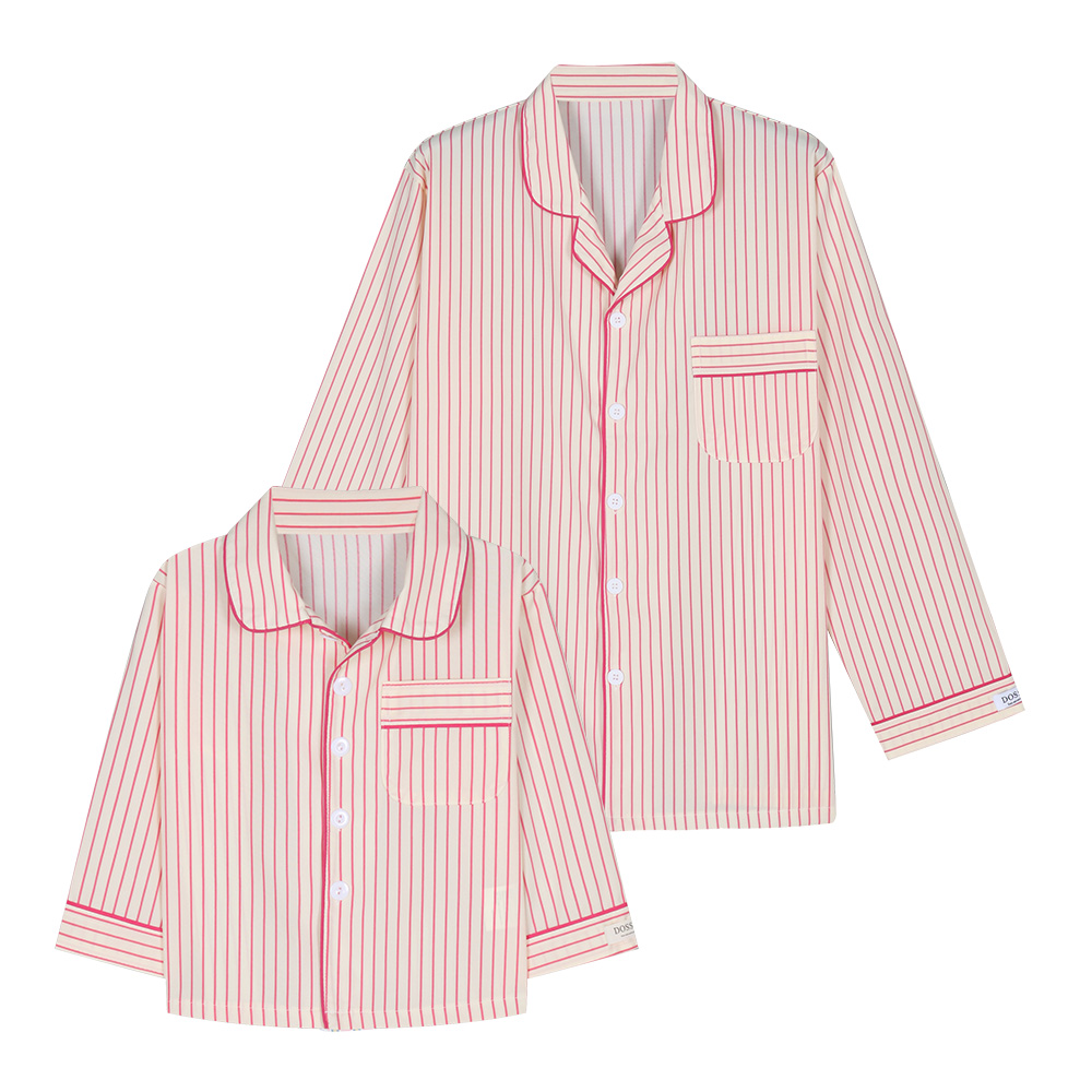 [도씨] 실크핏 러브썸 긴팔 패밀리 잠옷 세트 제품 이미지