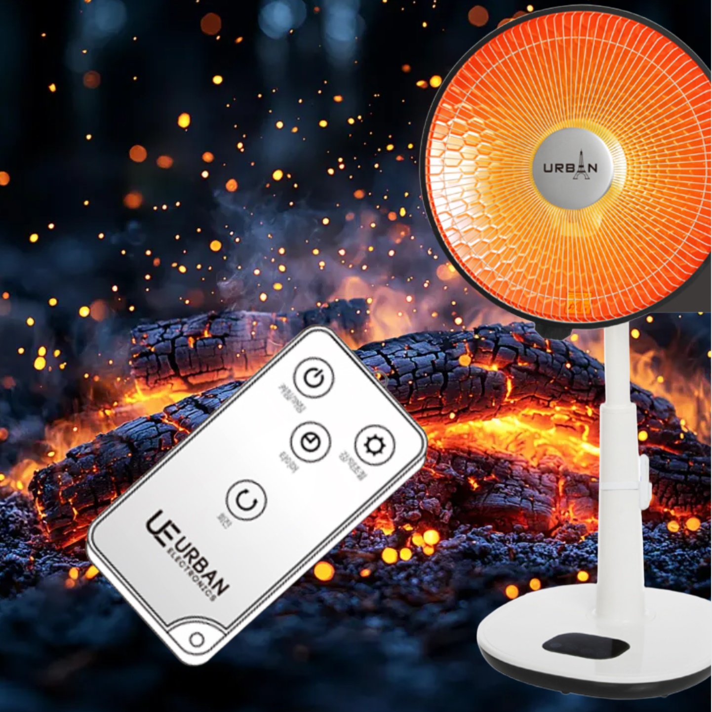 리모컨 선풍기형 히터 열 선풍기 난로 업소용 사무실용 전기 난로