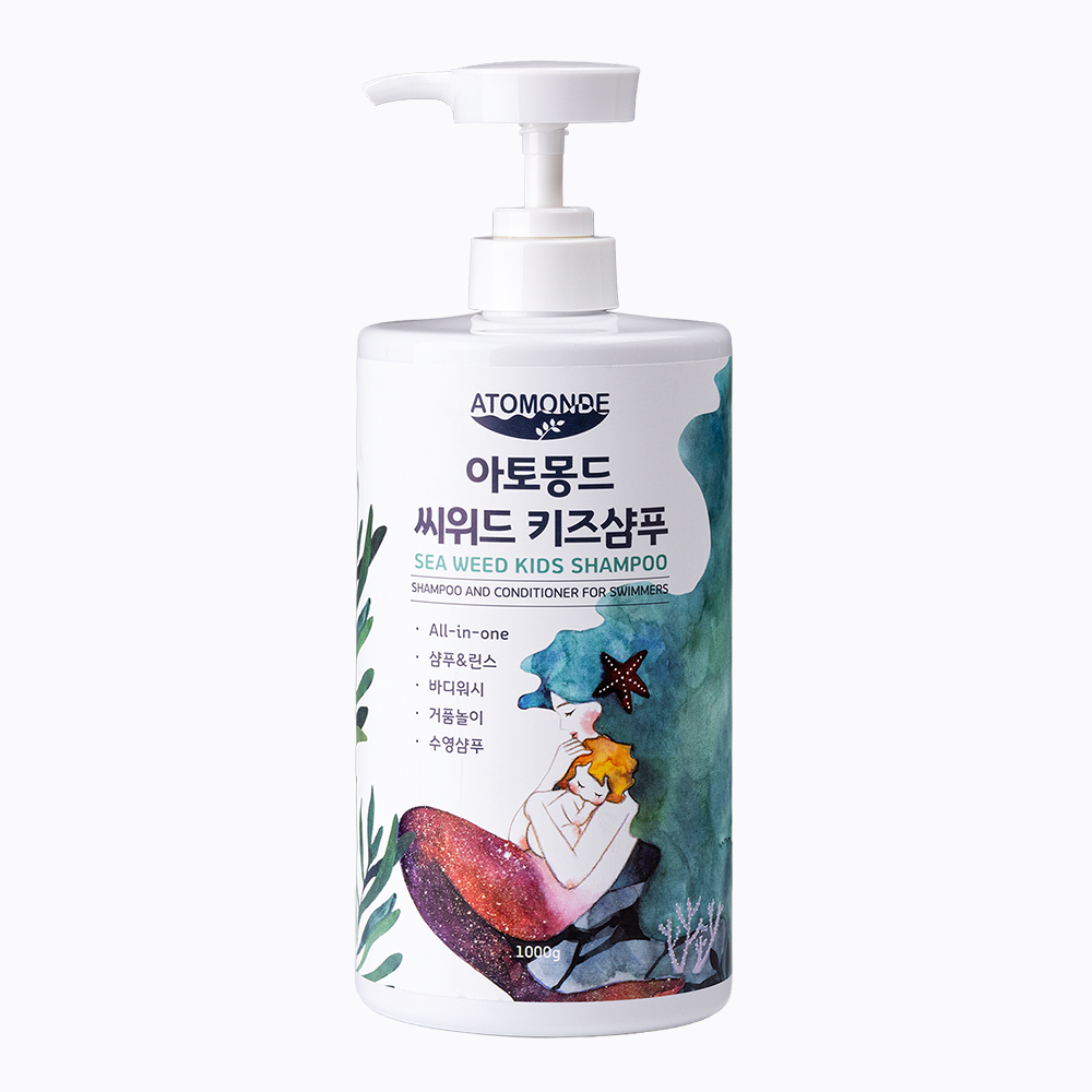 씨위드 키즈 샴푸 어린이 바디 워시 거품 목욕 정수리 머리 냄새 1000ml