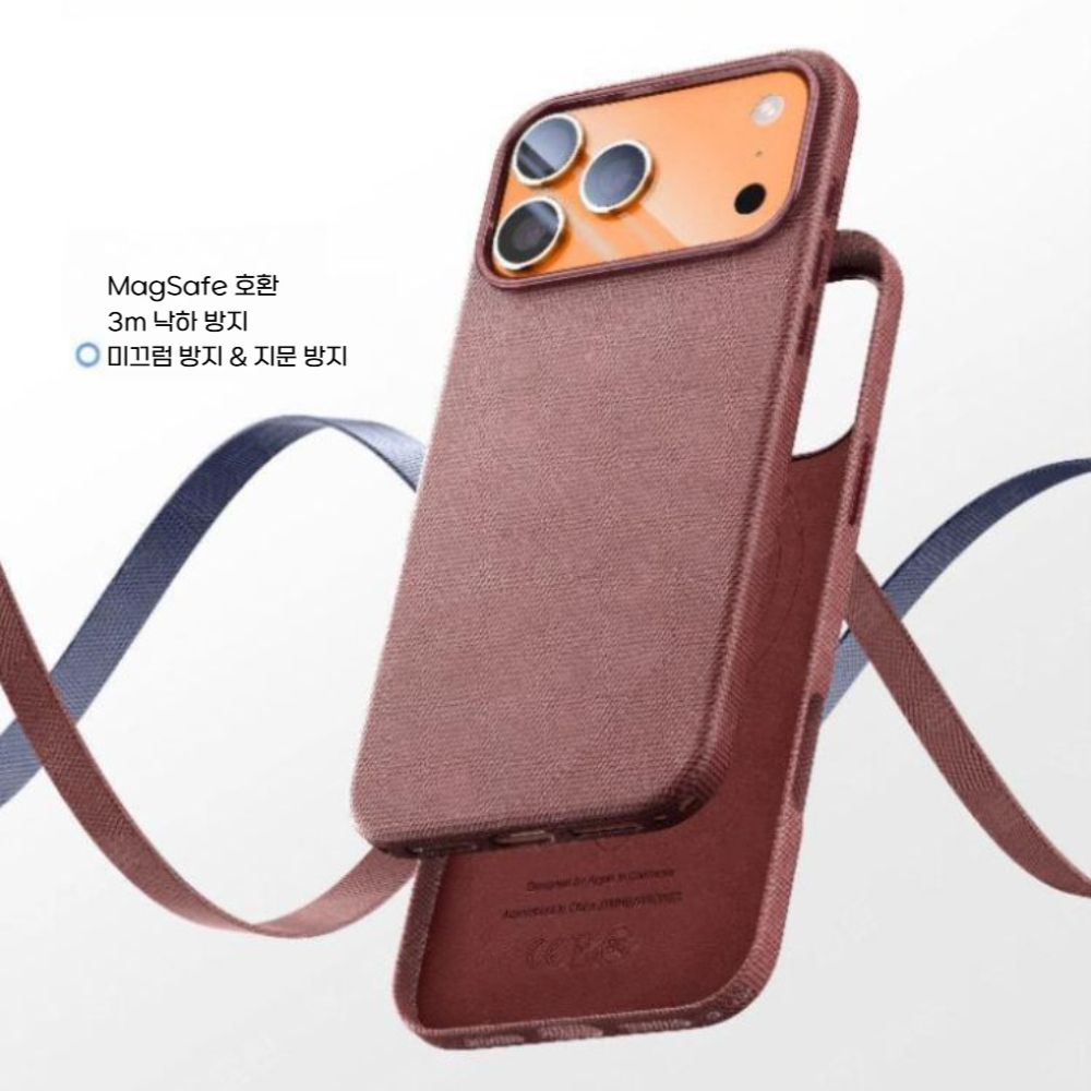 아이폰17 에어 프로 맥스 맥세이프 케이스 AI 카메라 버튼 페브릭 커버 어깨끈 스트랩 - 상세 이미지 2