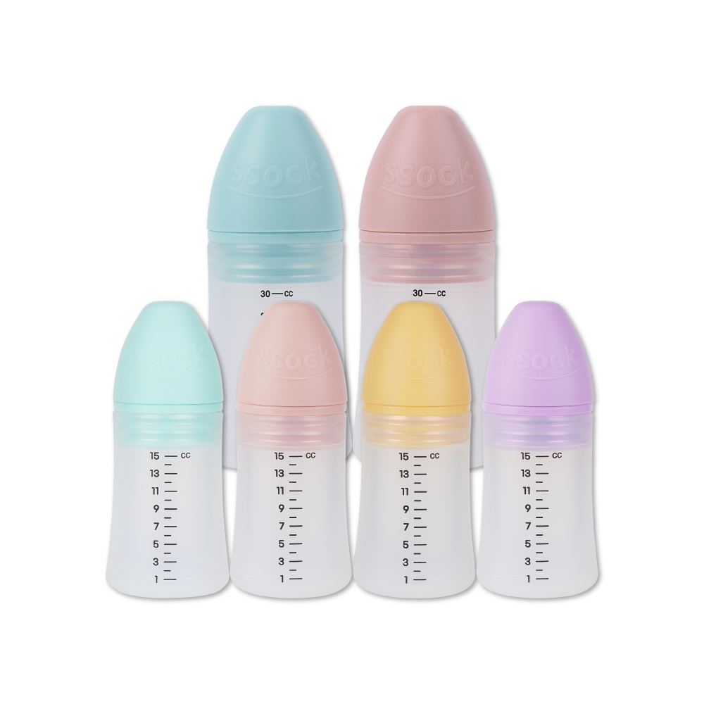실리콘 약병 쏘옥 아기 투약병 약통 물약병 15ml 4개 + 30ml 2개 세트 - 메인 이미지