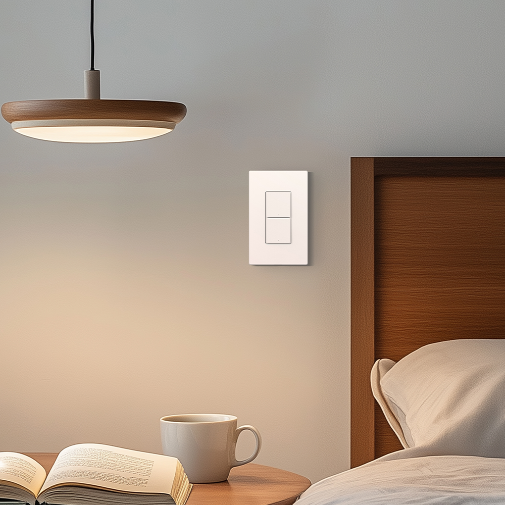 아카라 조명 스위치 H2 (2버튼, 2채널) 전기 전등 원격 타이머 누워서 불끄기