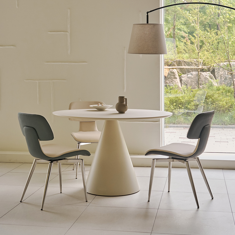 편한 인테리어 식탁 고급스러운 아쿠아텍스 방수 기능성 패브릭 디어 회전 의자