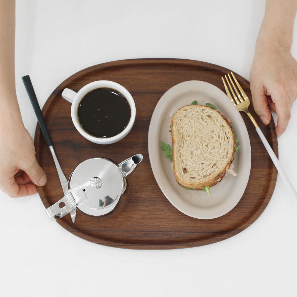 압축펄프 타원트레이 실제 사용 모습