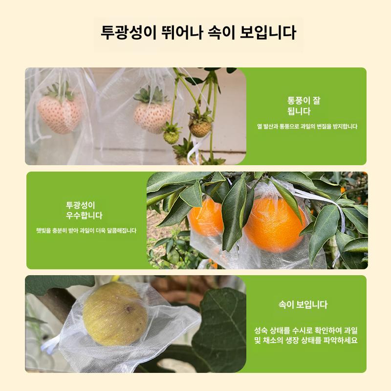 과일 망사 봉지 포도 메쉬 주머니 사과 그물망 작물 복숭아 포장지 봉투 싸개 - 상세 이미지 2