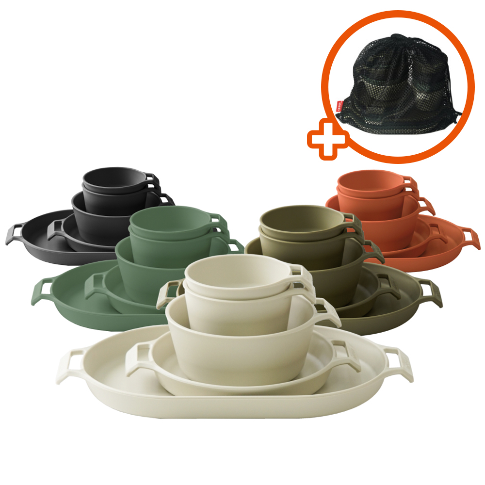 800도씨 캠핑 식기 세트 BPA 프리 접시 그릇 컵