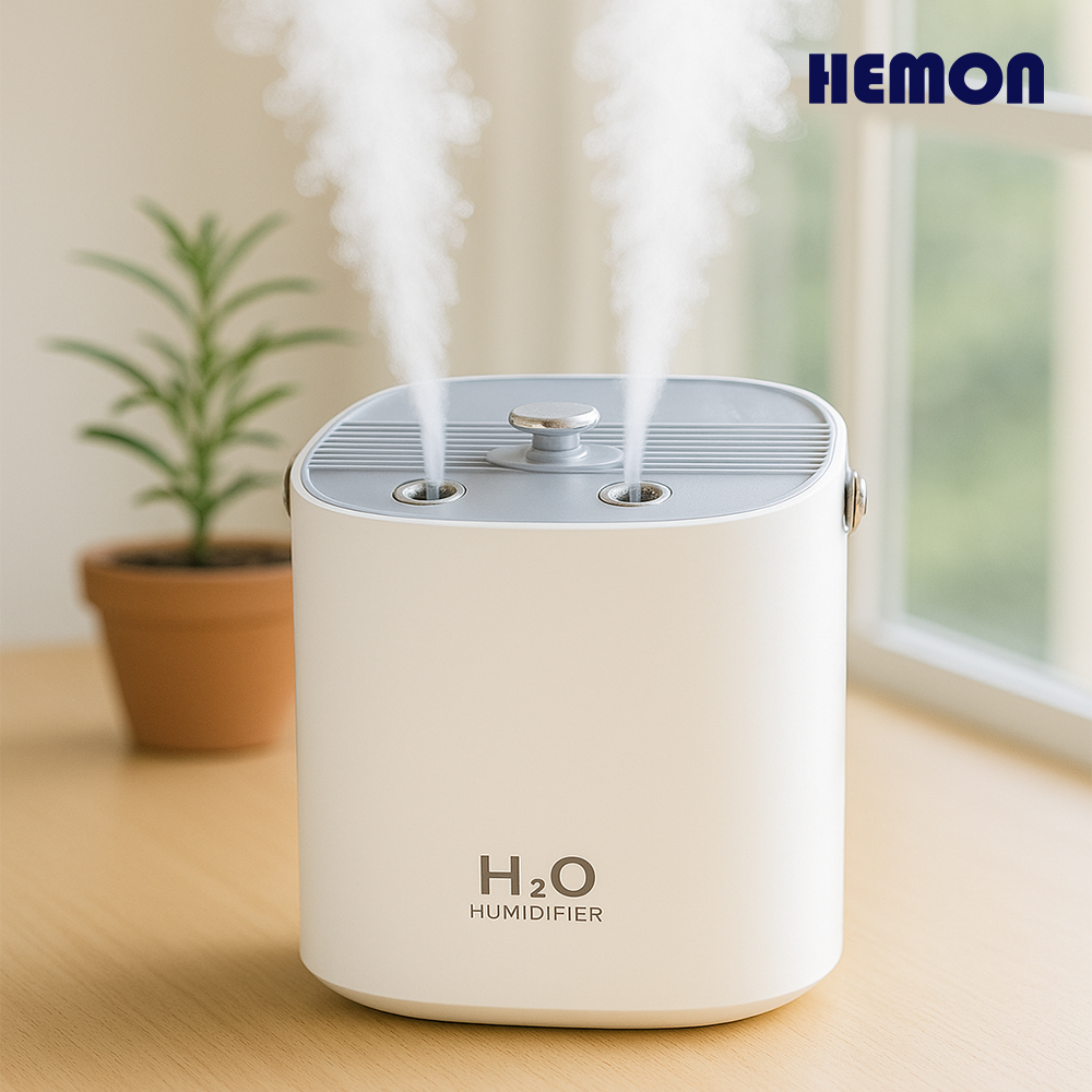 헤몬 미니 가습기 휴대용 탁상용 책상 무드등 가습기 1L