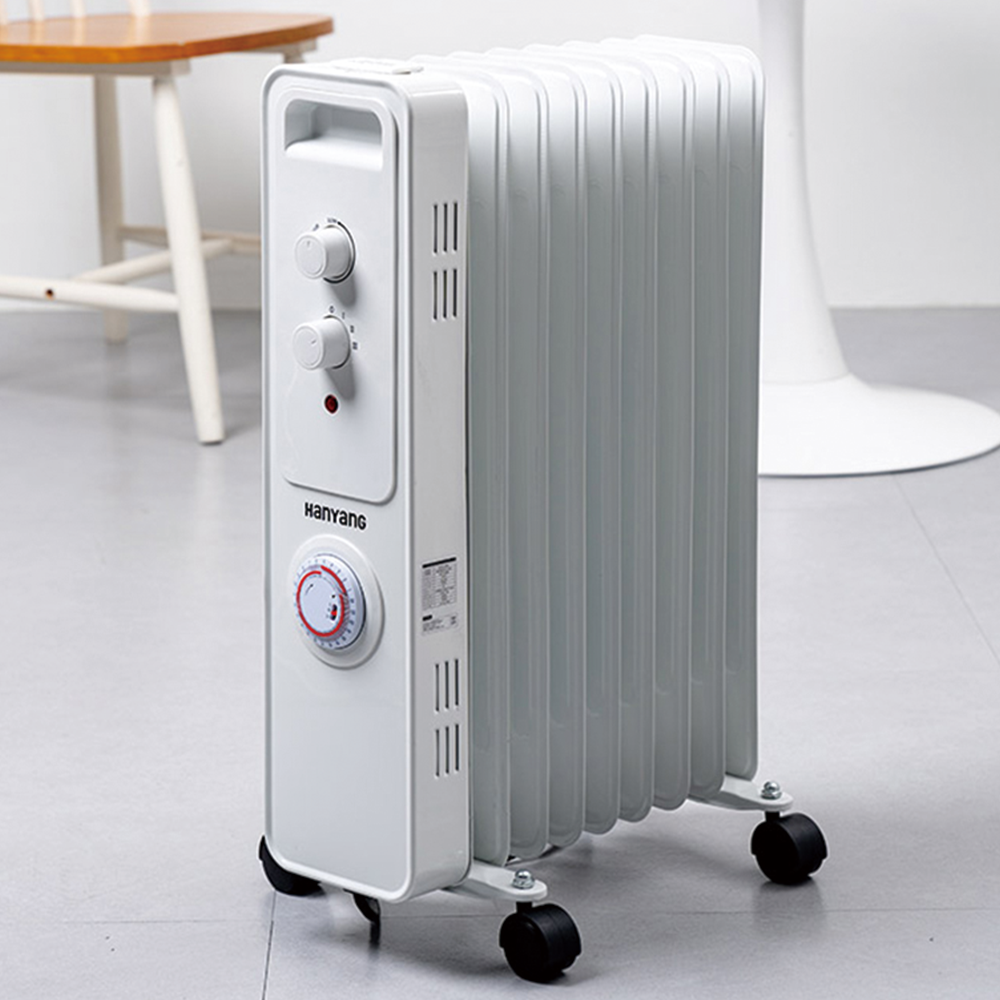 한양 라디에이터 HYR05 전기 난로 타이머 난방기 가정용 업소용 사무실 화장실 캠핑 5핀