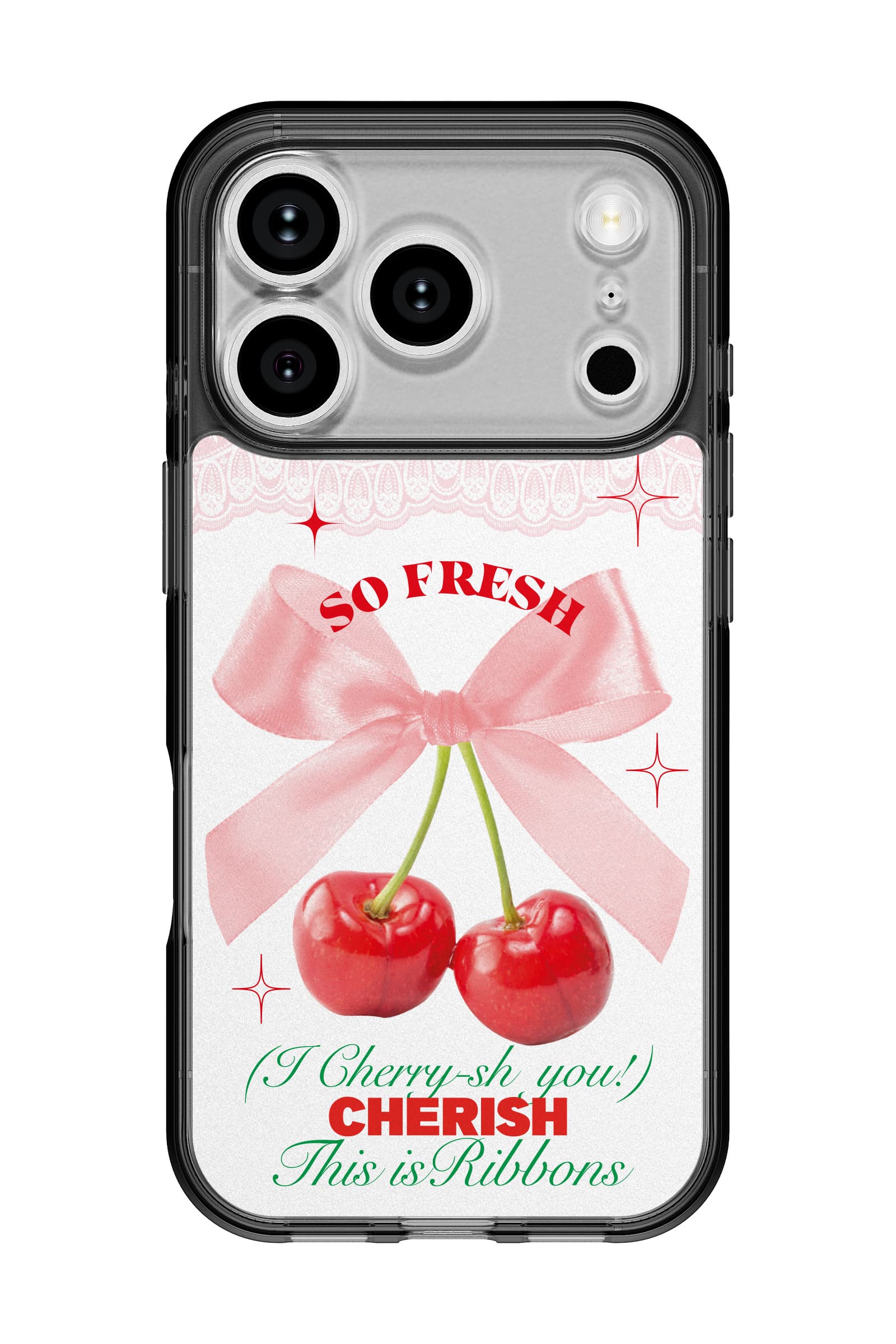 발레코어 리본체리쉬 띠부띠부스킨 갤럭시/아이폰 케이스 부착용스킨