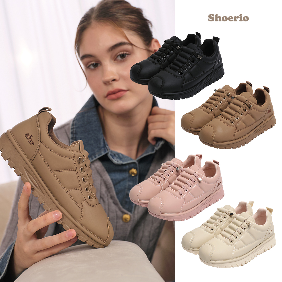 슈리오 통굽 운동화 소보로 컴포트 여성 키높이스니커즈