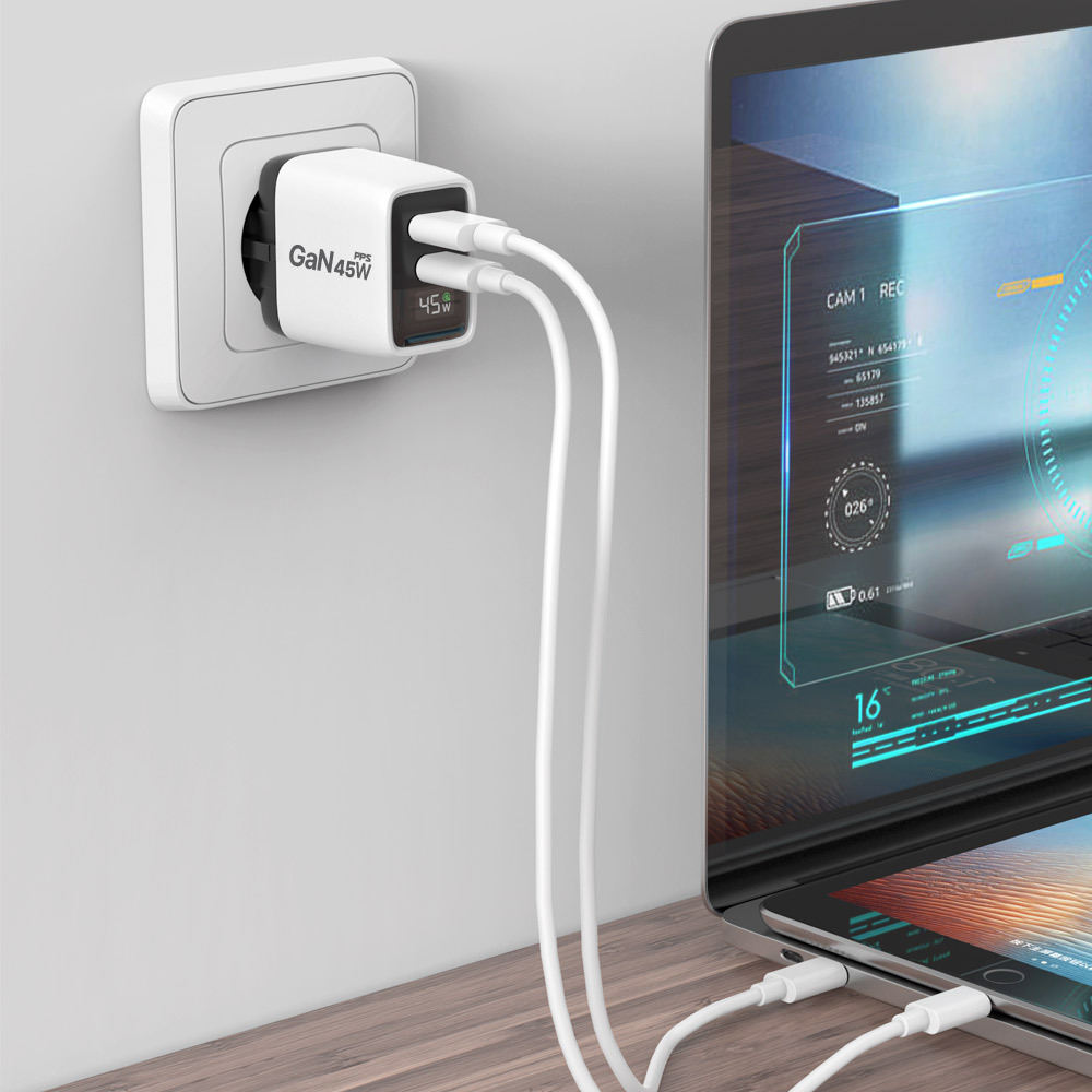C타입 PD USB 45W LED 디스플레이 PPS 접지 초고속 멀티 충전기+C타입케이블 - 상세 이미지 5