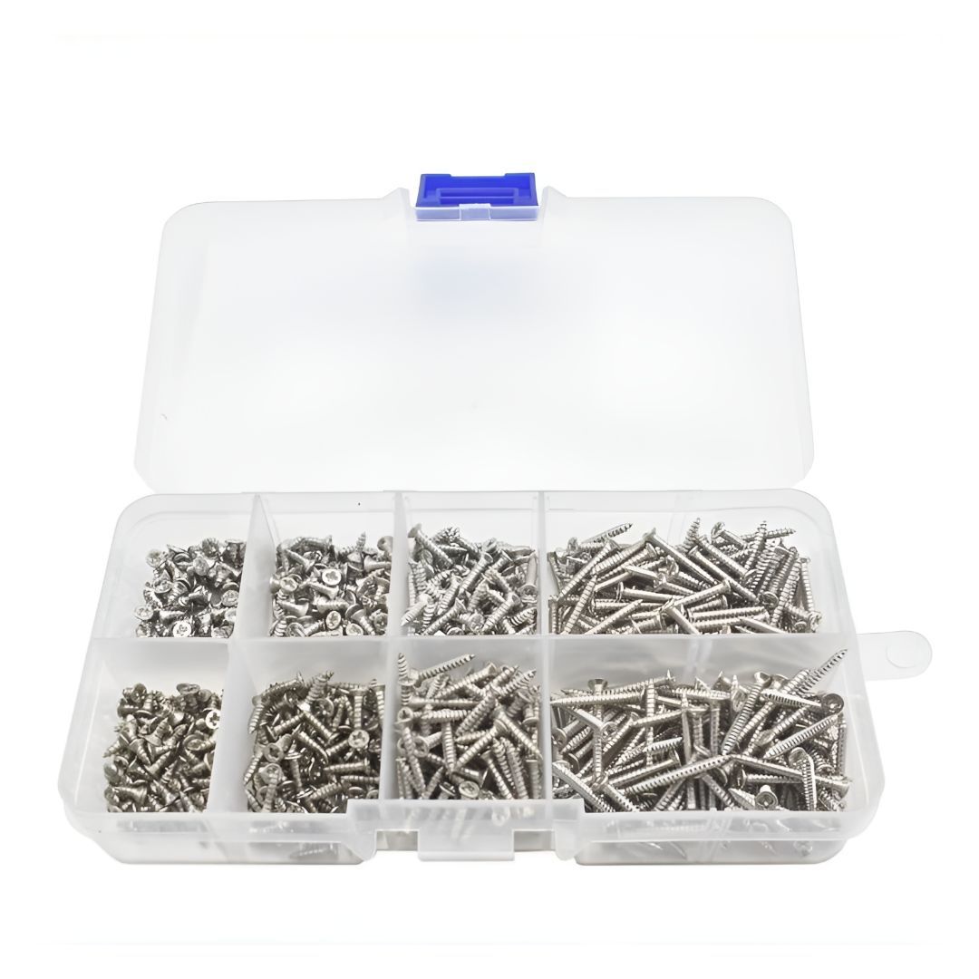 소형 스크류 피스 M2 800 pcs 세트 소형 목재용 - 상품 이미지