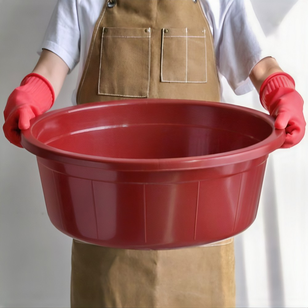 빨간 플라스틱 김장다라이 초대형 빨래 큰 원형 통 다용도 pe 대야 - 상품 이미지