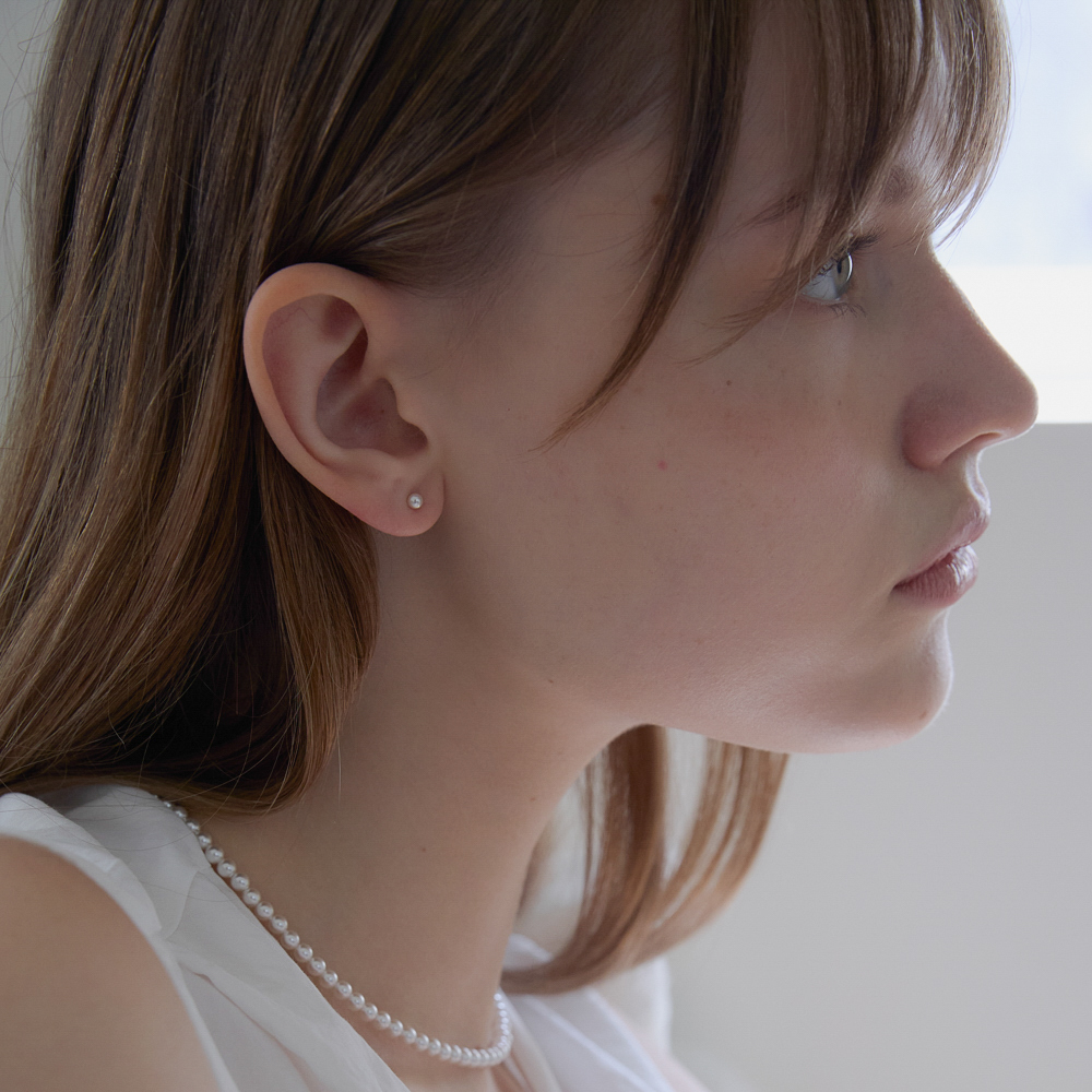 스와로브스키 진주 귀걸이 실버925 3mm 4mm 5mm 6mm