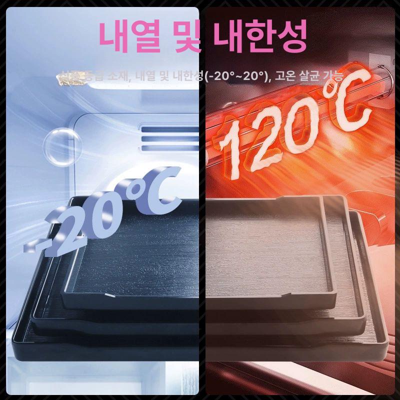 차트레이 쟁반 차반 플레이트 대형 가정용 식당 전통 다도 복고 직사각형 다판 홈카페 티타임 멜라민 8000 블랙 - 상세 이미지 2