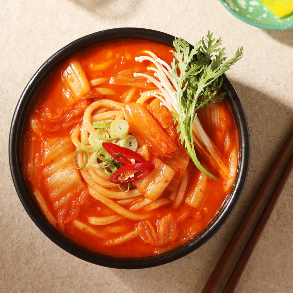 [푸딩팩토리] 푸딩프렙 김치우동 410g 얼큰하고 깊은 국물 맛 - 상세 이미지 3