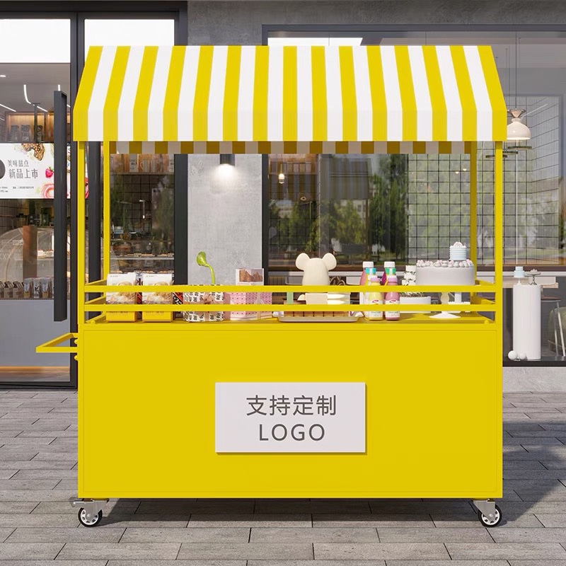 이동식 매대 플리마켓 부스 벼룩시장 진열대 선반 행사 포장마차 팬트리 철제 야외 카트 - 상세 이미지 3