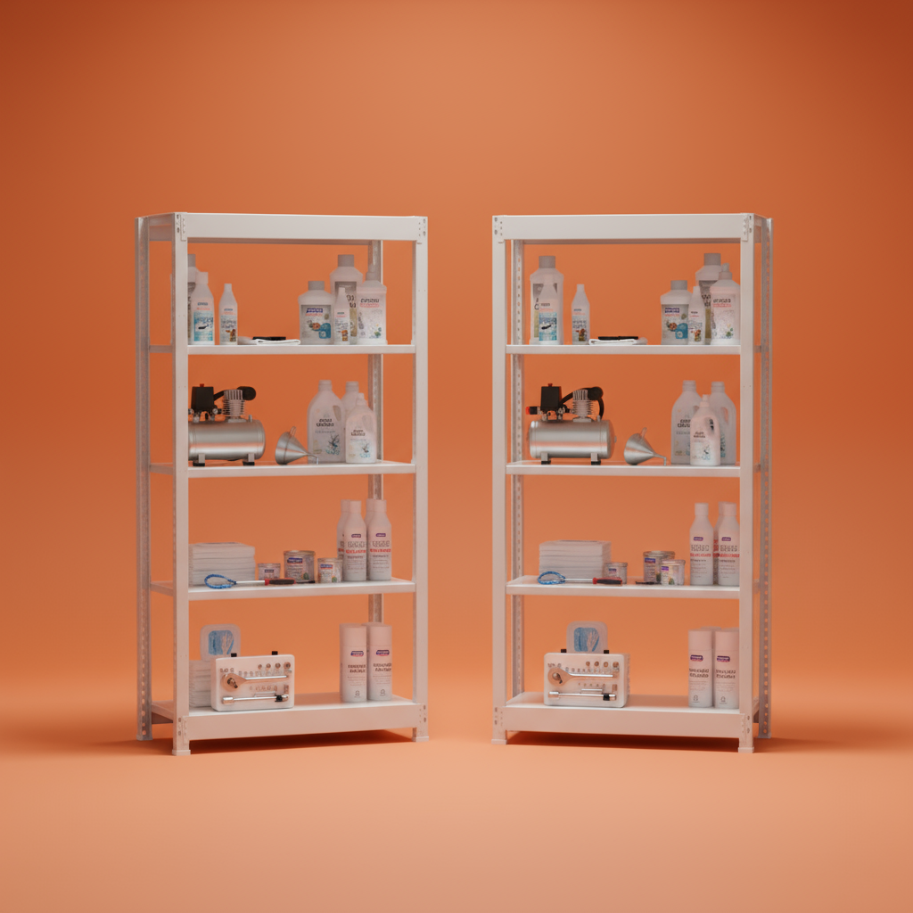 스피드랙 5단 맥스 200KG 철제선반 조립식 앵글 창고 렉 경량랙 독립형 9004501500