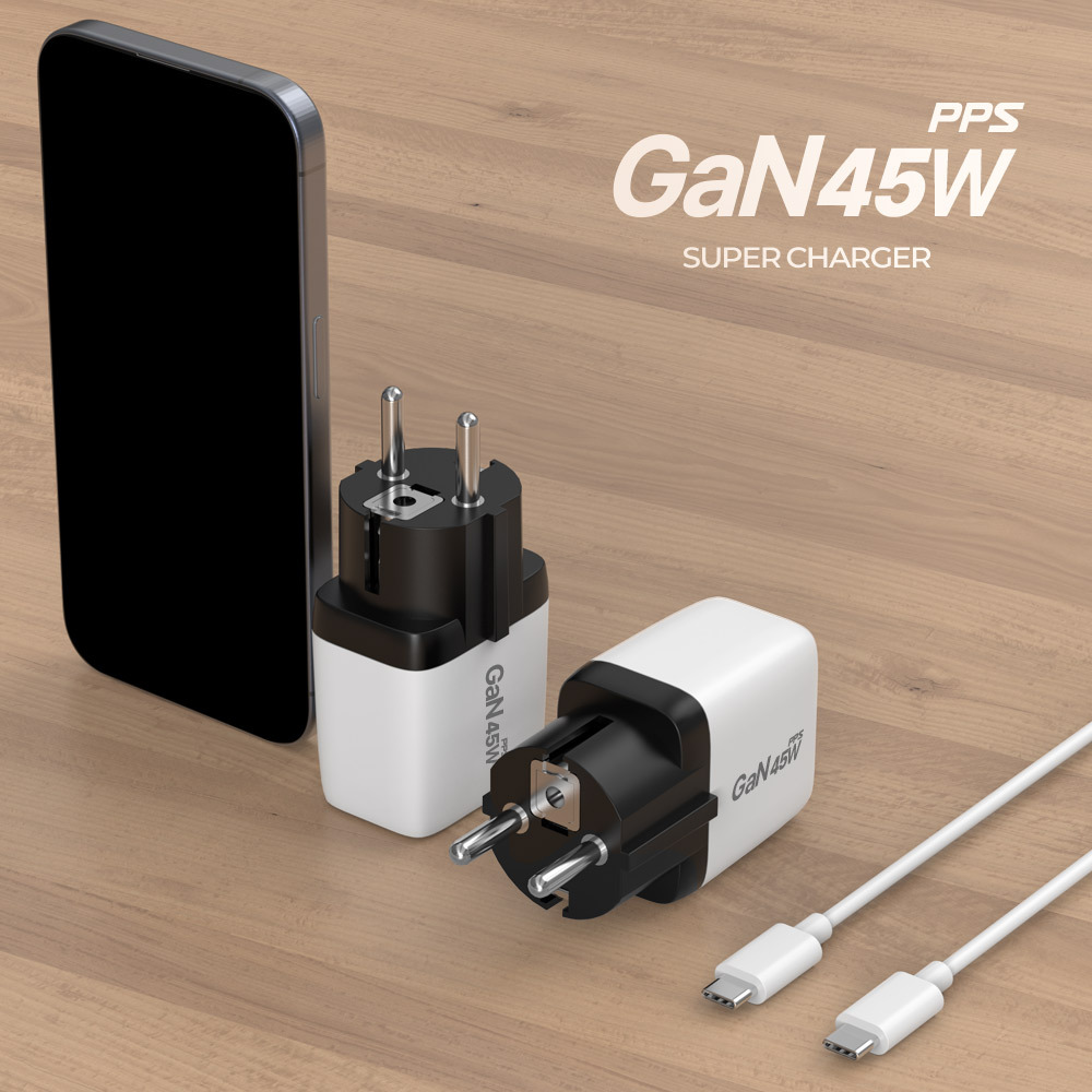 C타입 PD USB 45W LED 디스플레이 PPS 접지 초고속 멀티 충전기+C타입케이블 - 상세 이미지 4