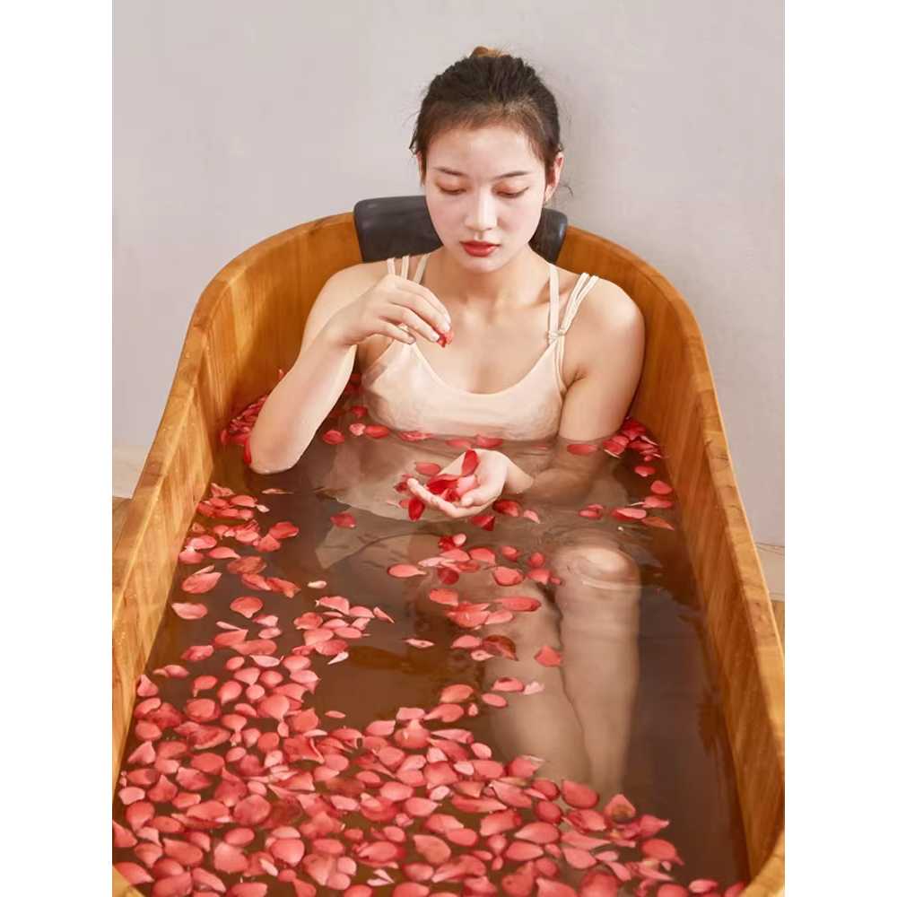 목재 욕조 히노끼 편백 원목 반신욕 목욕 인테리어 욕조 1.0m (뚜껑) - 상세 이미지 2