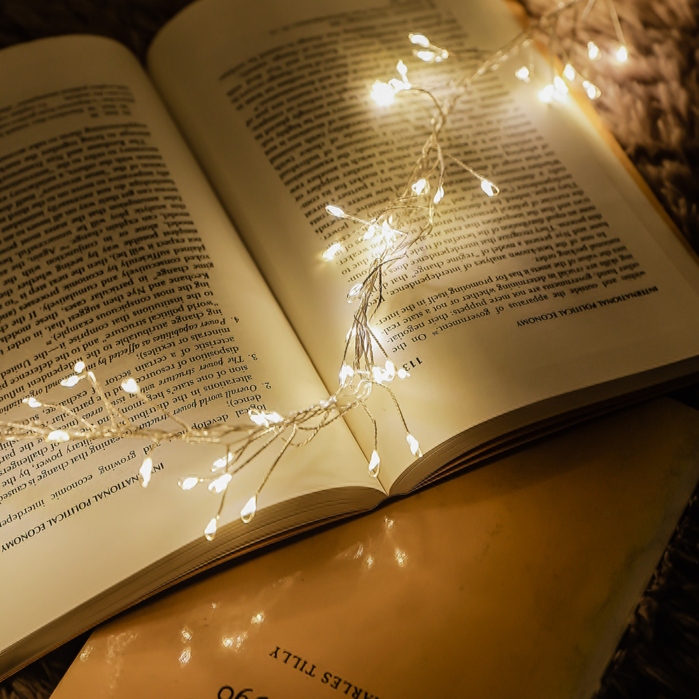 윈터스케치 크리스마스 트리 LED 5배 촘촘한 지네 전구 줄조명 전구색 클러스터 1000구