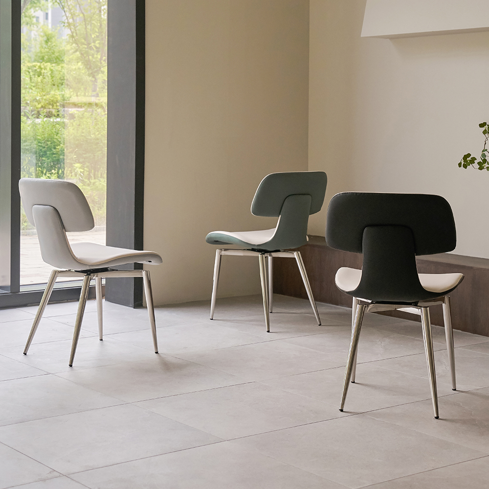 편한 인테리어 식탁 고급스러운 아쿠아텍스 방수 기능성 패브릭 디어 회전 의자