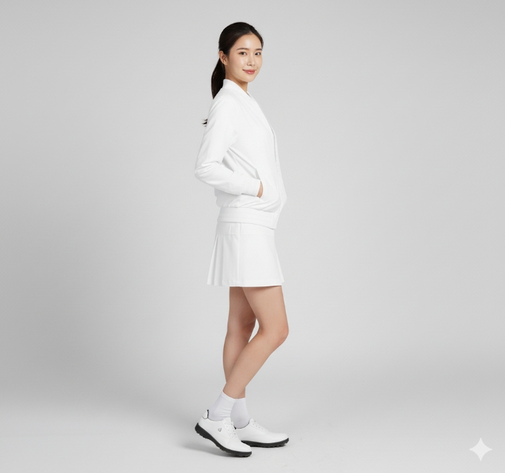 볼빅골프 여성 가을 일상 필드 아웃도어 필드룩 골프웨어 바람막이 자켓 - 상세 이미지 5