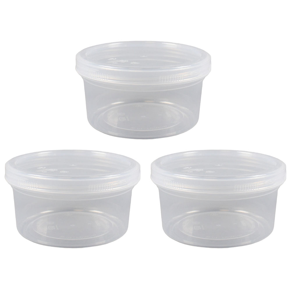 그릭 요거트 소분용기 투명 반찬통 슬라임통 원형 1종, 4호 690ml, 3세트