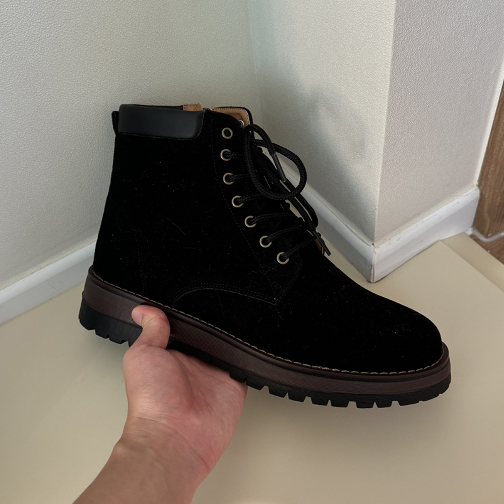 7cm 남성 키높이 스웨이드 워커 편안한 데일리 부츠