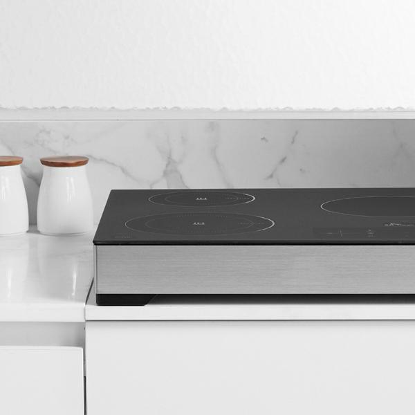 3구 프리스탠드형 하이브리드 1라이언트 2인덕션 전기레인지 ERABHI30+낮은스탠드