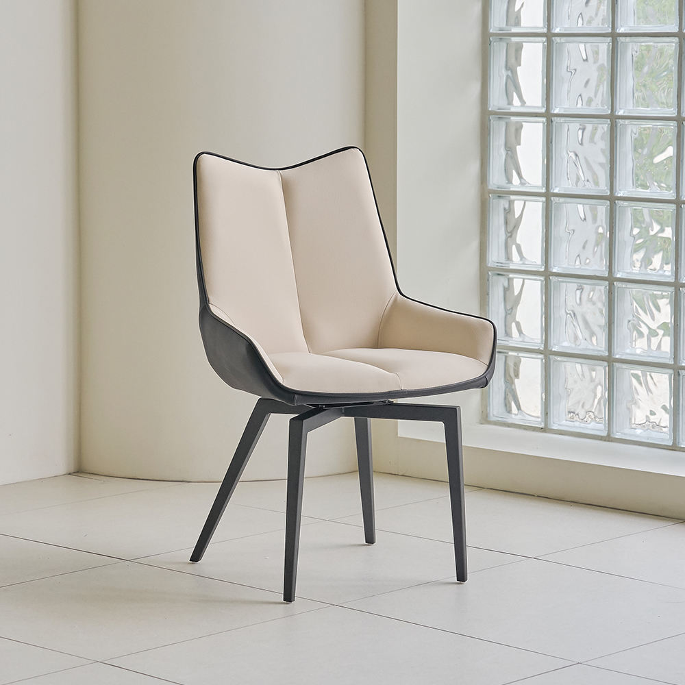 편한 인테리어 식탁 고급스러운 아쿠아텍스 방수 기능성 패브릭 디어 회전 의자