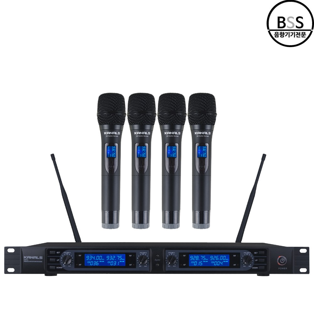 카날스 BK-4200 무선마이크 4채널 교회 공연 행사 방송 강의 연극 뮤지컬 - 상품 이미지