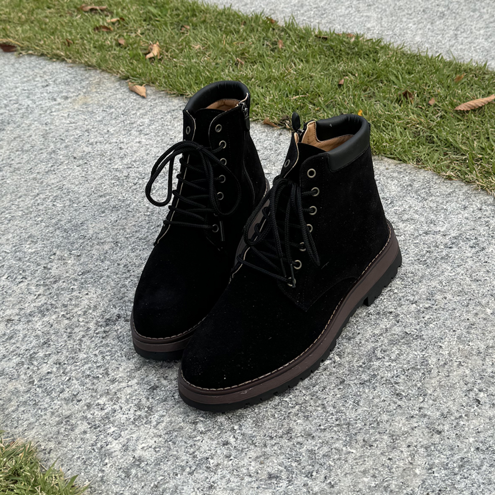 7cm 남성 키높이 스웨이드 워커 편안한 데일리 부츠