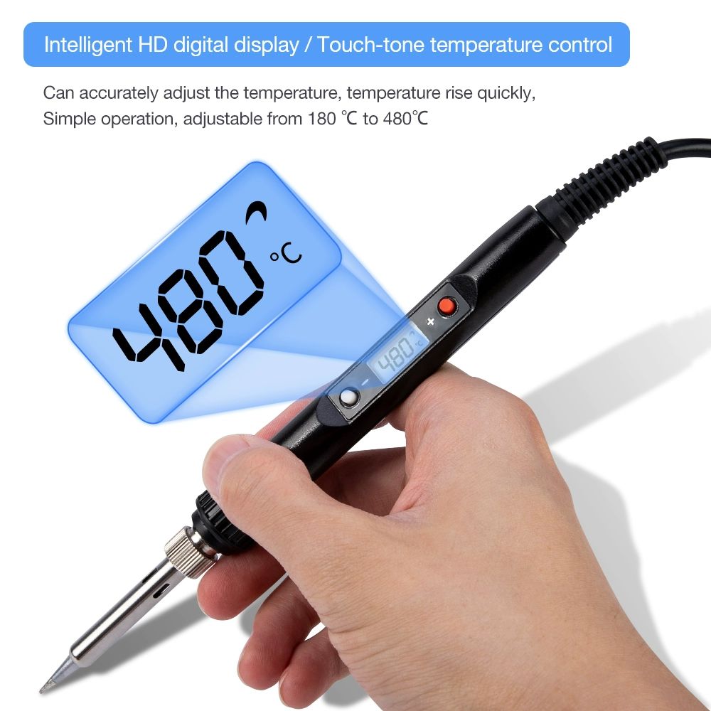 우드버닝펜 버닝툴 공방 DIY 온도조절 인두기 세트 블랙 5종세트 80W 인두기 - 상세 이미지 2