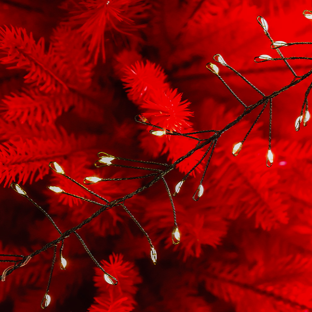 윈터스케치 크리스마스 트리 LED 5배 촘촘한 지네 전구 줄조명 전구색 클러스터 1000구