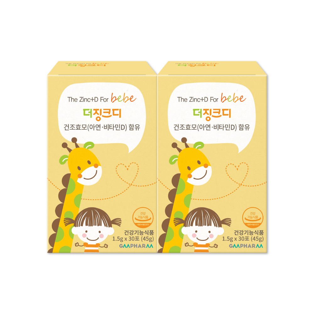 지엠팜 더징크디 아기 어린이 아연 비타민D 유아 키즈 면역력 영양제 30포, 2개 - 상품 이미지