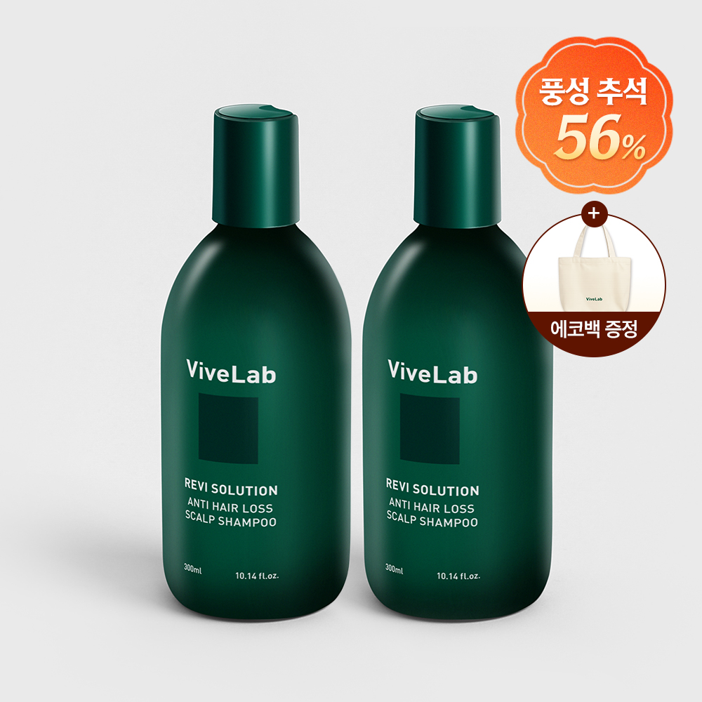 바이브랩 4주 솔루션 초록 탈모 샴푸 우디플로럴머스크, 300ml, 2개