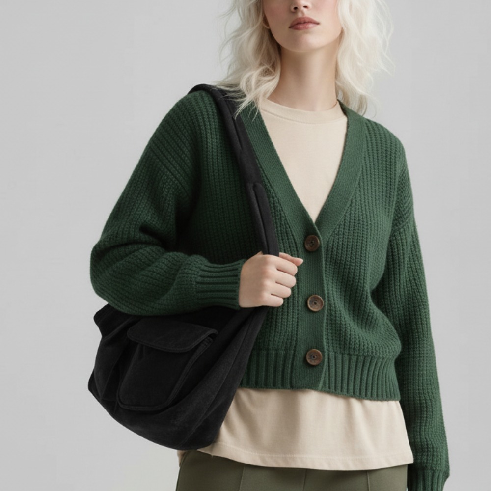 스웨이드 가죽 숄더백 보부상 가방 데일리 겨울 쇼퍼백 가벼운 세무 호보백 M1022975 - 상세 이미지 5