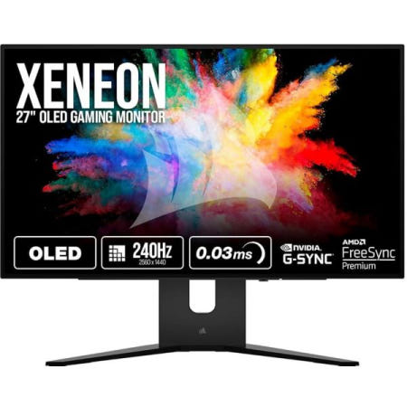 [해외]Corsair XENEON 27QHD240 27인치 OLED 게이밍 모니터 - 2560 x 1440 240Hz 003ms NVIDIA G-SYNC 호환 AMD QHD - 2