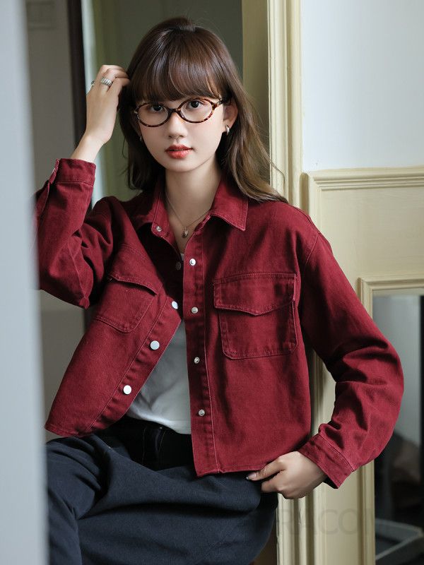 여성용 루즈핏 캐주얼 데님 셔츠 재킷 스타일 워싱 청남방 가을 데일리로 활용도 높은 포켓 장식 긴팔 탑 - 상세 이미지 3