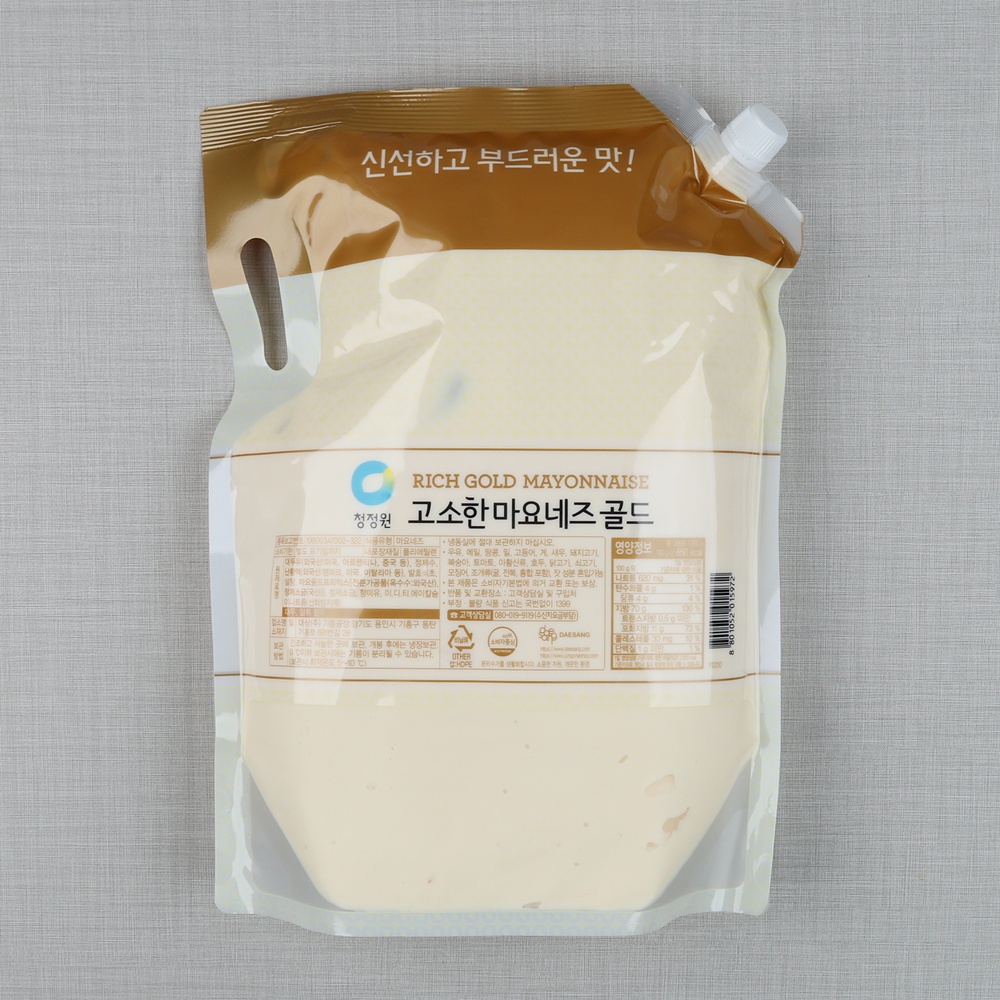 청정원 마요네즈 업소용 고소한 마요네스 골드 스파우트팩 3.2kg, 4개 - 상세 이미지 2