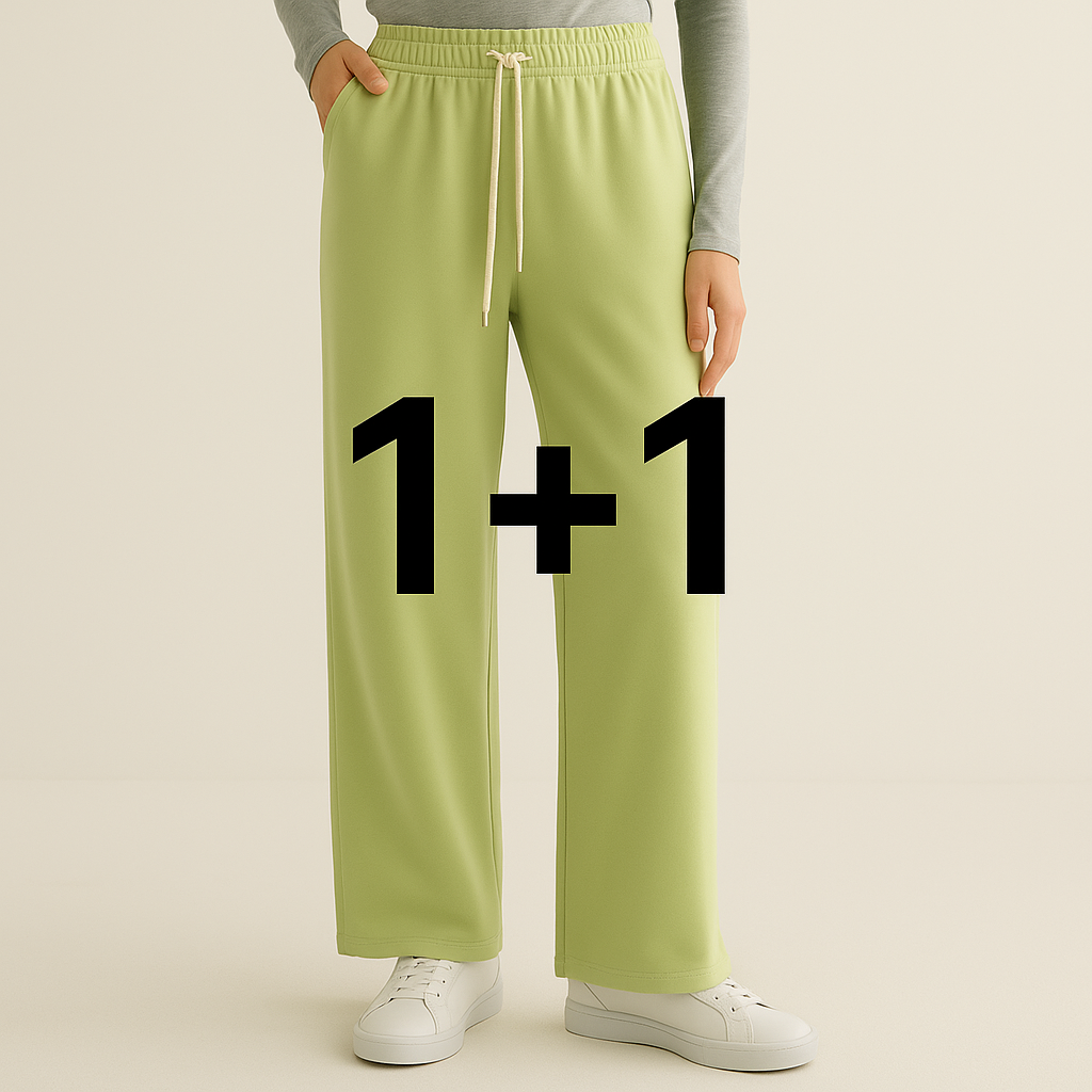 1+1 데일리 밴딩 와이드 팬츠 원데이핏 ONeday fit - 상품 이미지