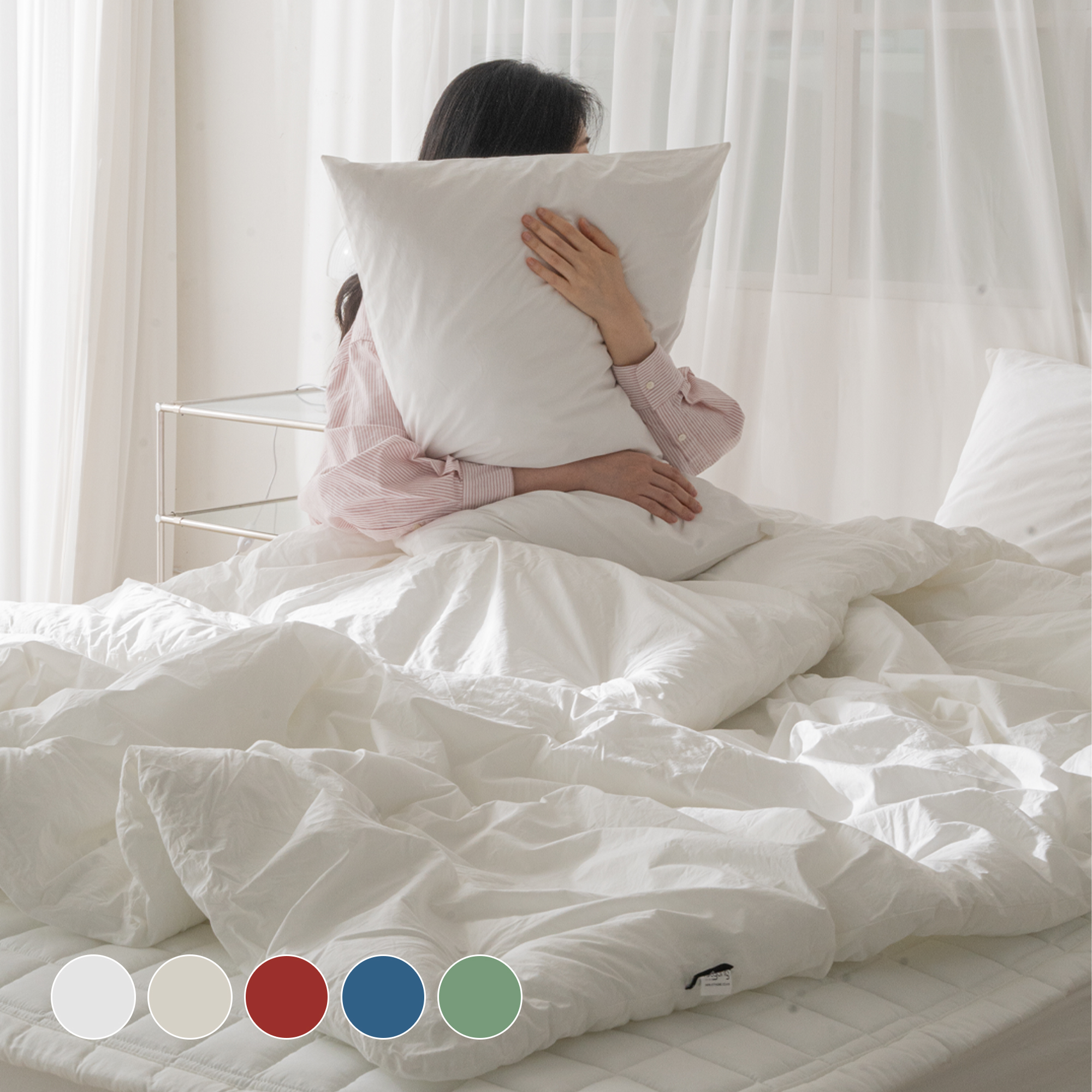 스타일링홈 차렵이불 호텔이불 60수 고밀도 바스락 싱글 퀸 사이즈 사계절 SS