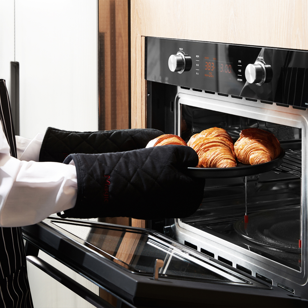 설치지원 빌트인 복합 전기 오븐 레인지 44리터 에어프라이어 EONB450M 블랙